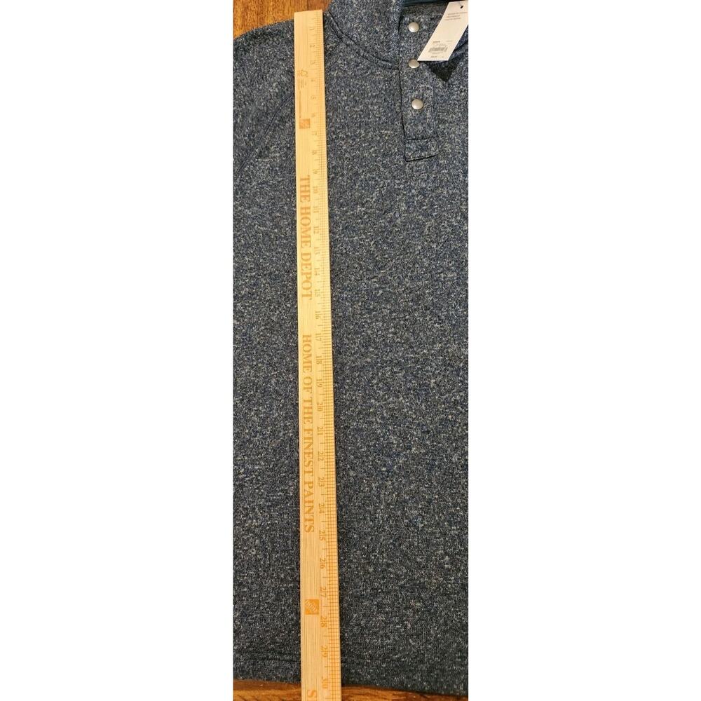 Sonoma Goods For Life Men XXL Sweater Fleece 1/4 Snap Mock Neck Pullover Blue... - Picture 5 of 8